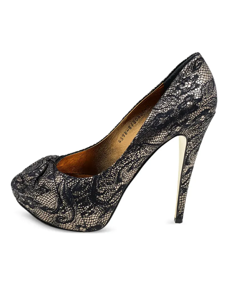 Gina 135mm  platform heeled pumps - Schwarz Schwarz