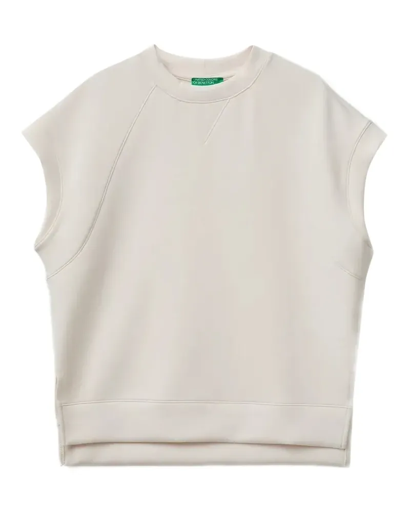 Benetton Trägershirt mit rundem Ausschnitt - Weiß Weiß