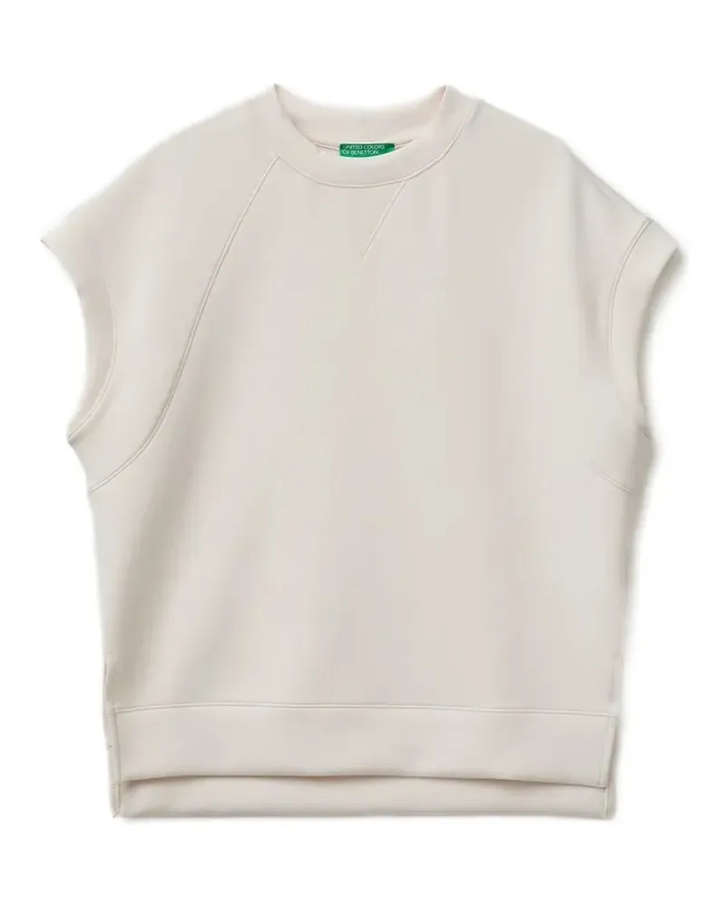 Benetton Trägershirt mit rundem Ausschnitt - Weiß Weiß