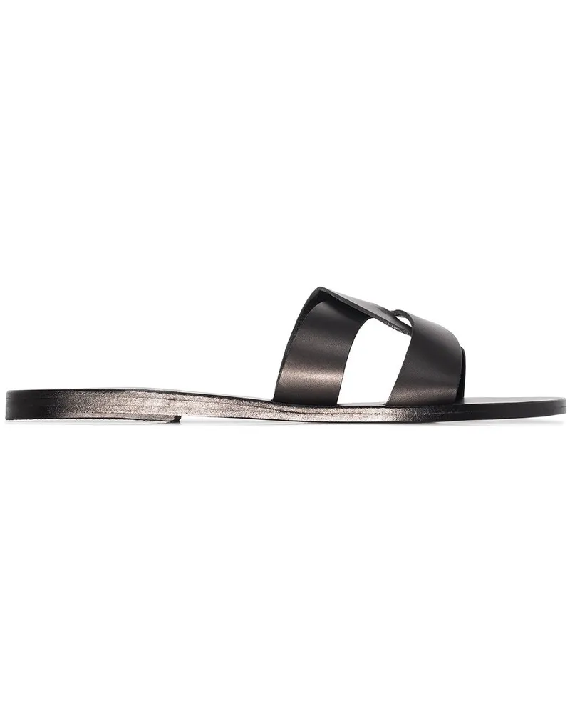 Ancient Greek Sandals Desmos Sandalen mit überkreuzten Riemen - Schwarz Schwarz
