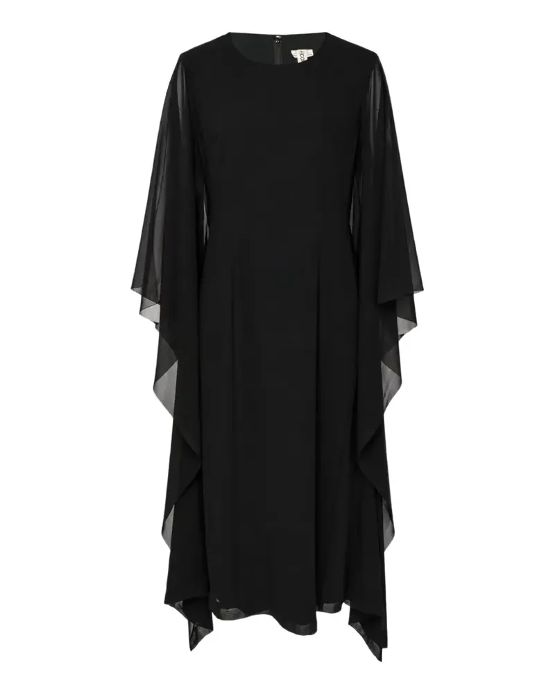 Comme des Garçons draped-sleeve wool midi dress - Schwarz Schwarz