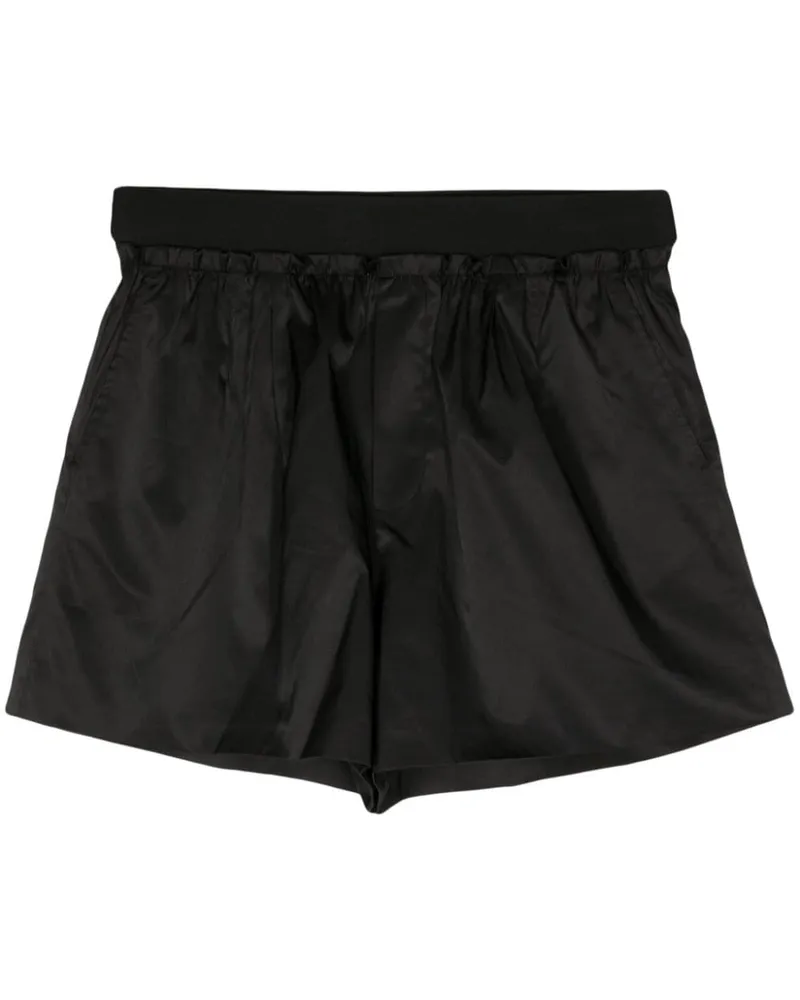 b+ab Shorts mit Falten - Schwarz Schwarz