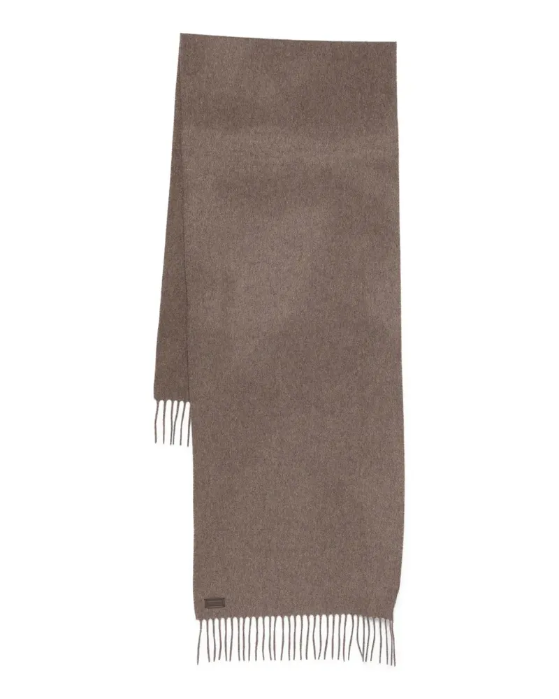 Canali Schal mit Fransen - Braun Braun