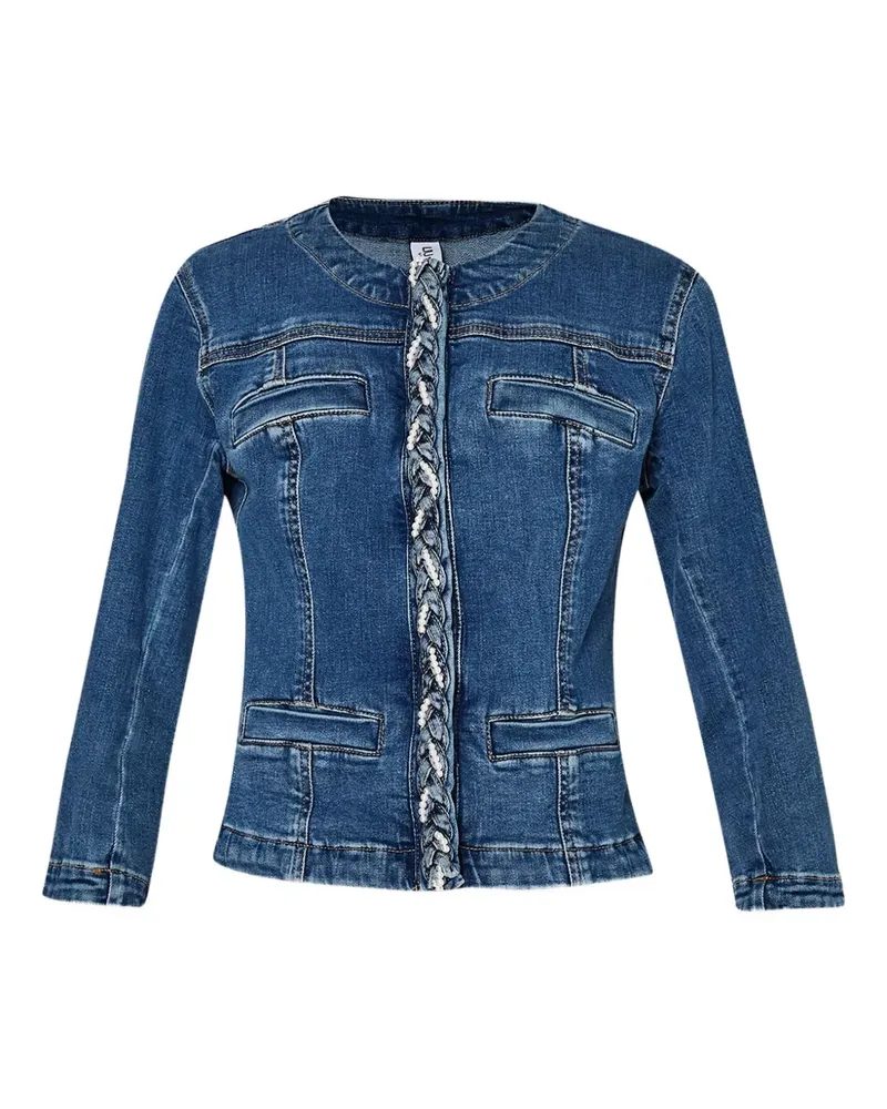 Liu Jo Jeansjacke mit Flechtdetail - Blau Blau