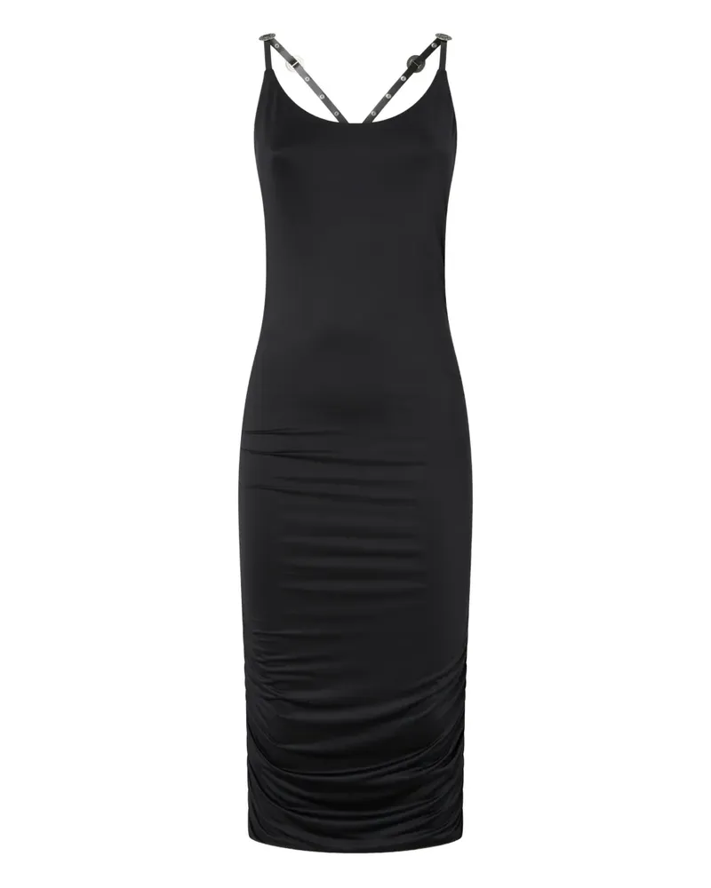 Pinko Midikleid mit überkreuzten Trägern - Schwarz Schwarz