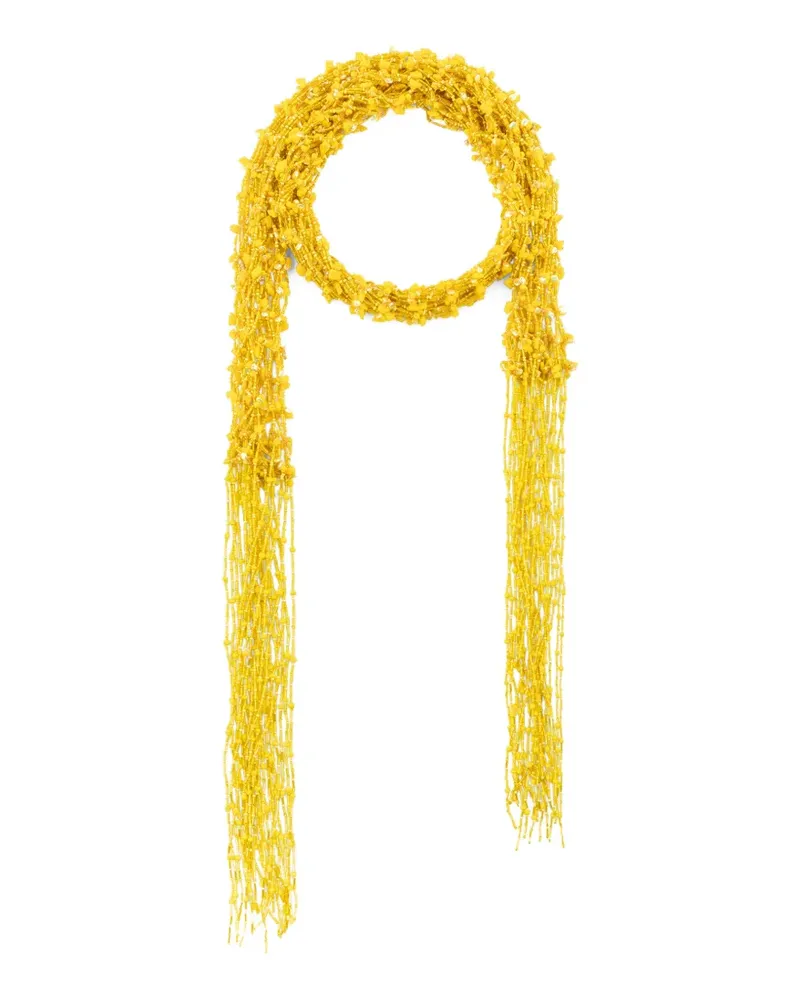 Dries van Noten embroidered scarf necklace - Gelb Gelb