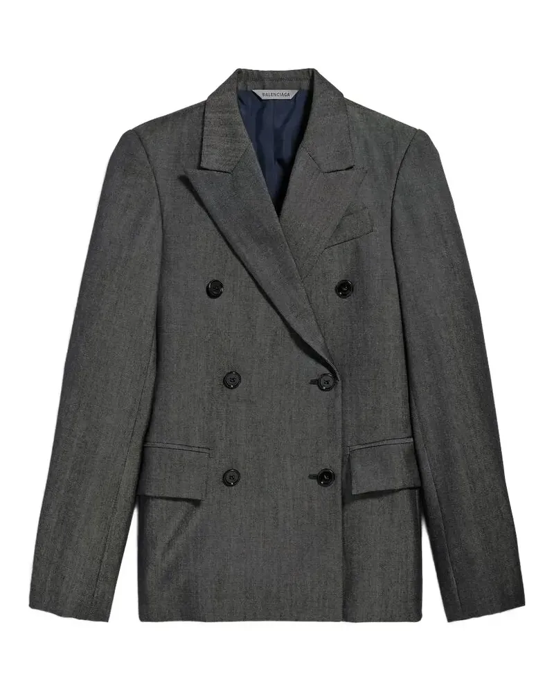Balenciaga Doppelreihiger Blazer - Grau Grau