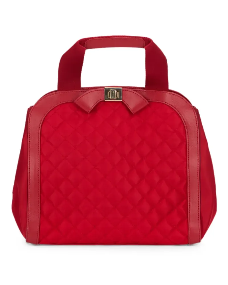Moschino quilted bow-detail tote bag - Rot Rot