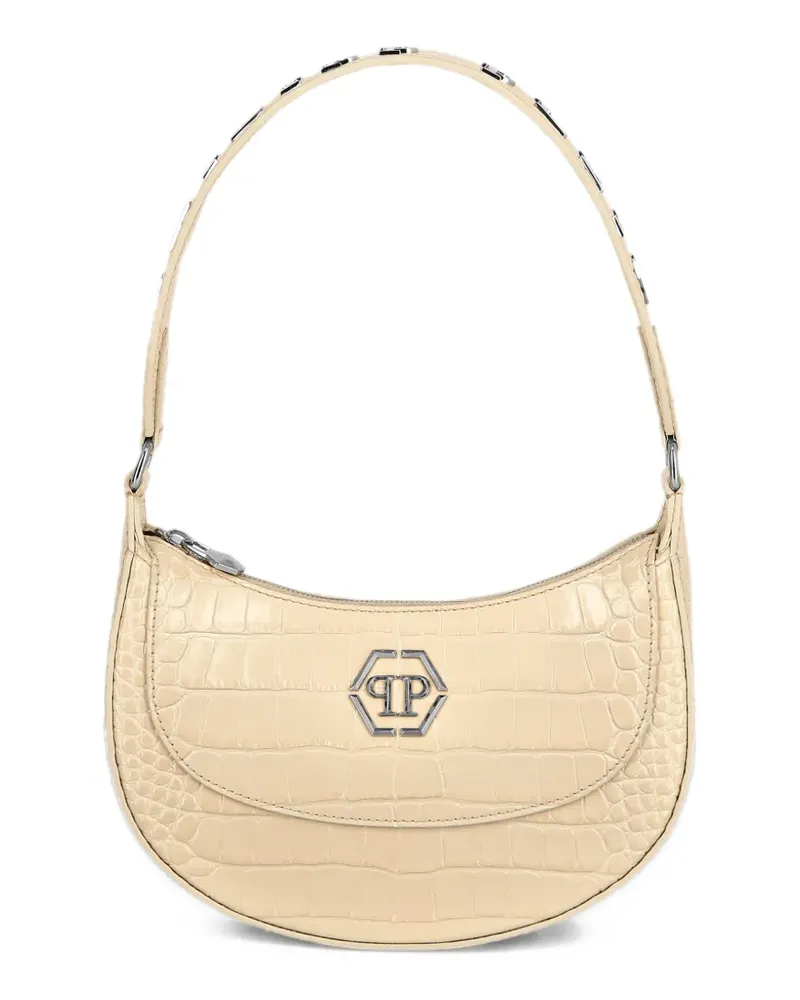Philipp Plein Galaxy Tote Bag mit Kroko-Effekt - Nude Nude