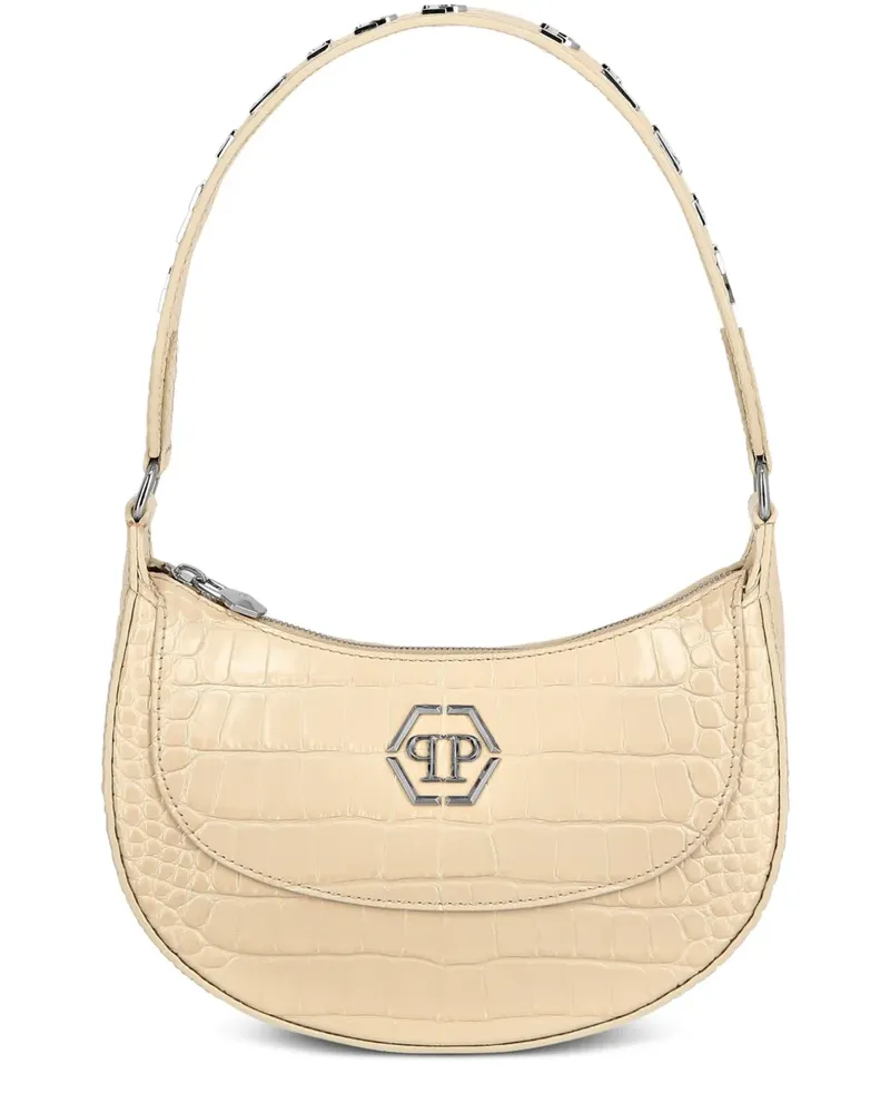 Philipp Plein Galaxy Tote Bag mit Kroko-Effekt - Nude Nude