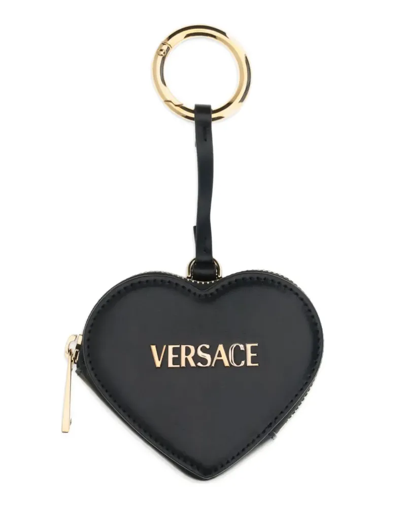 Versace Herzförmiges Münztäschchen - Schwarz Schwarz