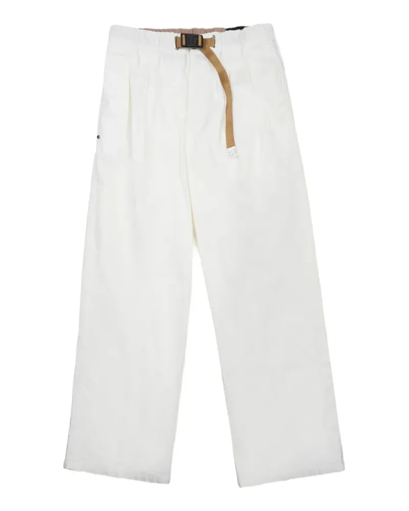 PLAN C belted pleated trousers - Weiß Weiß