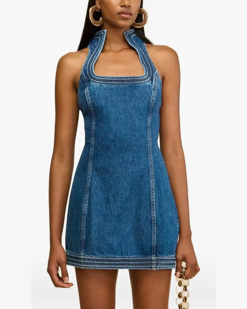 Cult Gaia Azura zip-up mini dress - Blau Blau