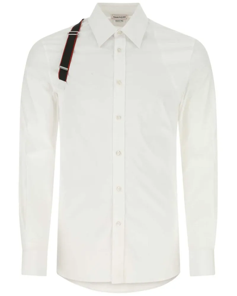 Alexander McQueen Hemd mit Riemendetail - Weiß Weiß