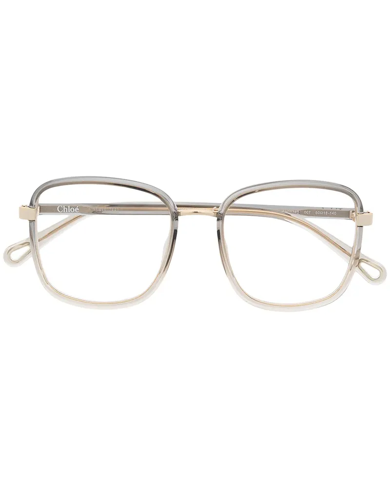 Chloé Brille im Oversized-Look - Gold Gold
