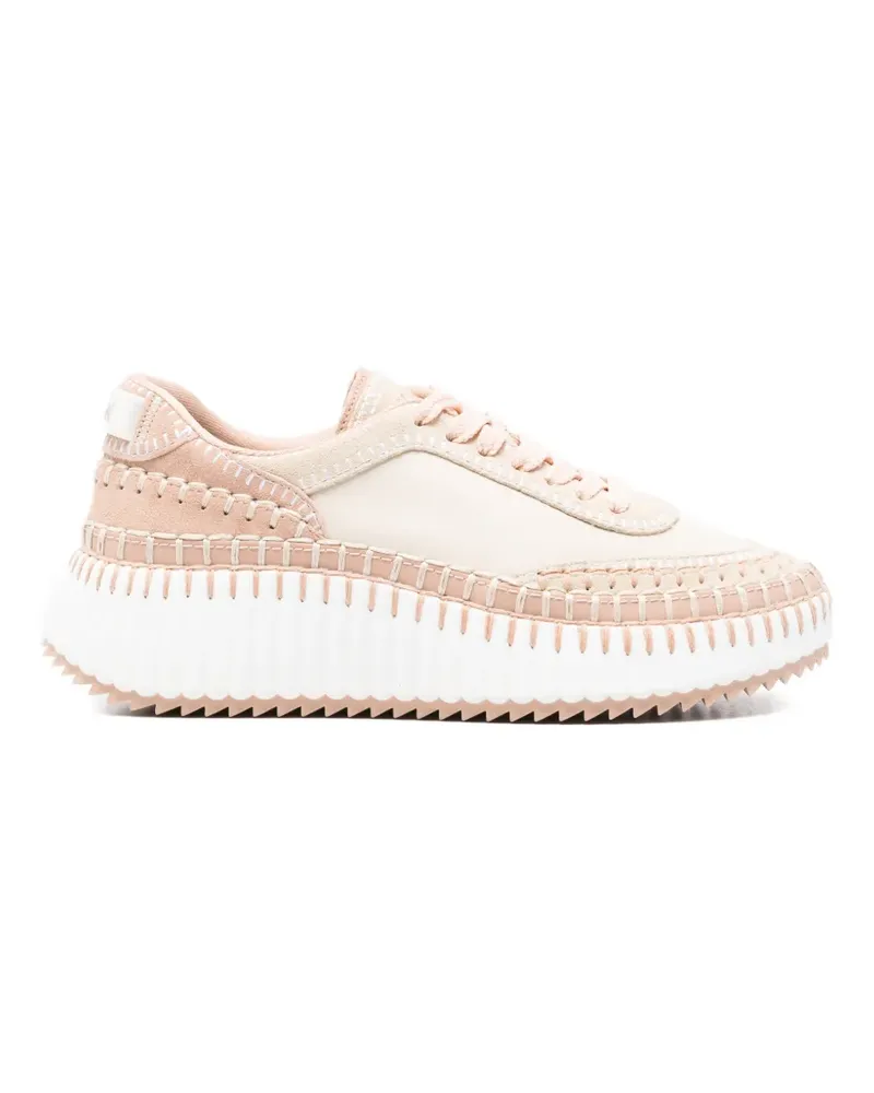 Chloé nama stitched sneakers - Nude Nude