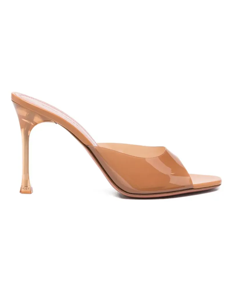 Amina Muaddi Alexa open-toe pumps - Nude Nude