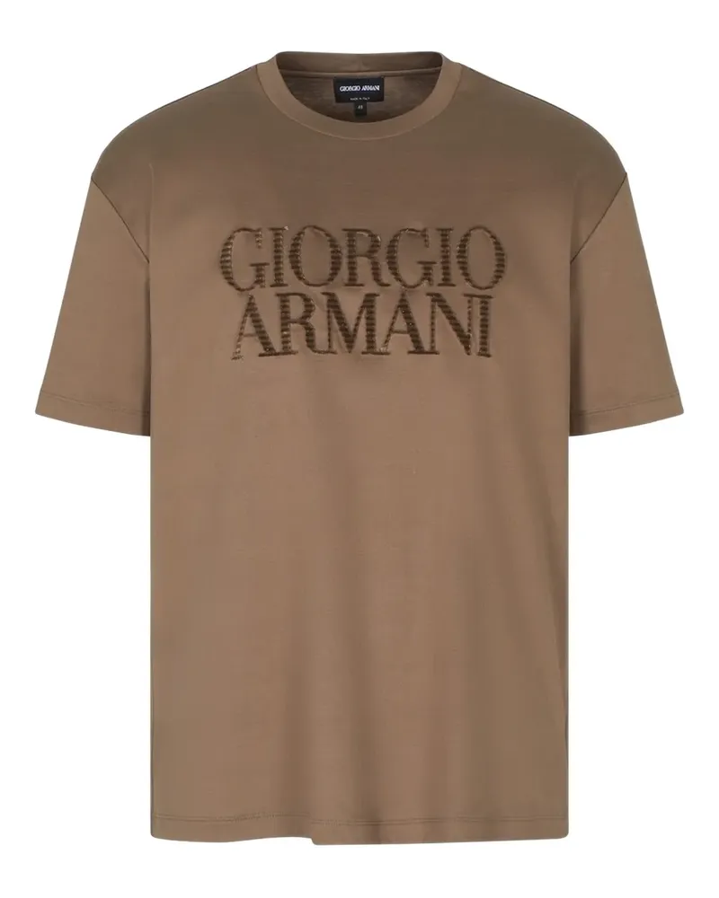 Giorgio Armani round-neck T-shirt - Braun Braun