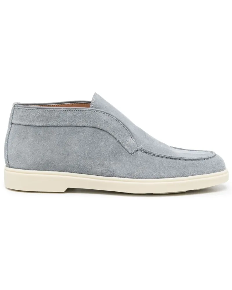 Santoni Slip-On-Boots aus Wildleder - Blau Blau
