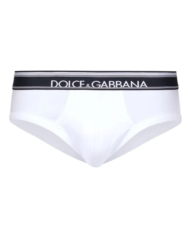 Dolce & Gabbana Slip mit Logo-Bund - Weiß Weiß