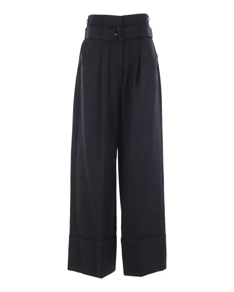 Simone Rocha belted pleated trousers - Schwarz Schwarz