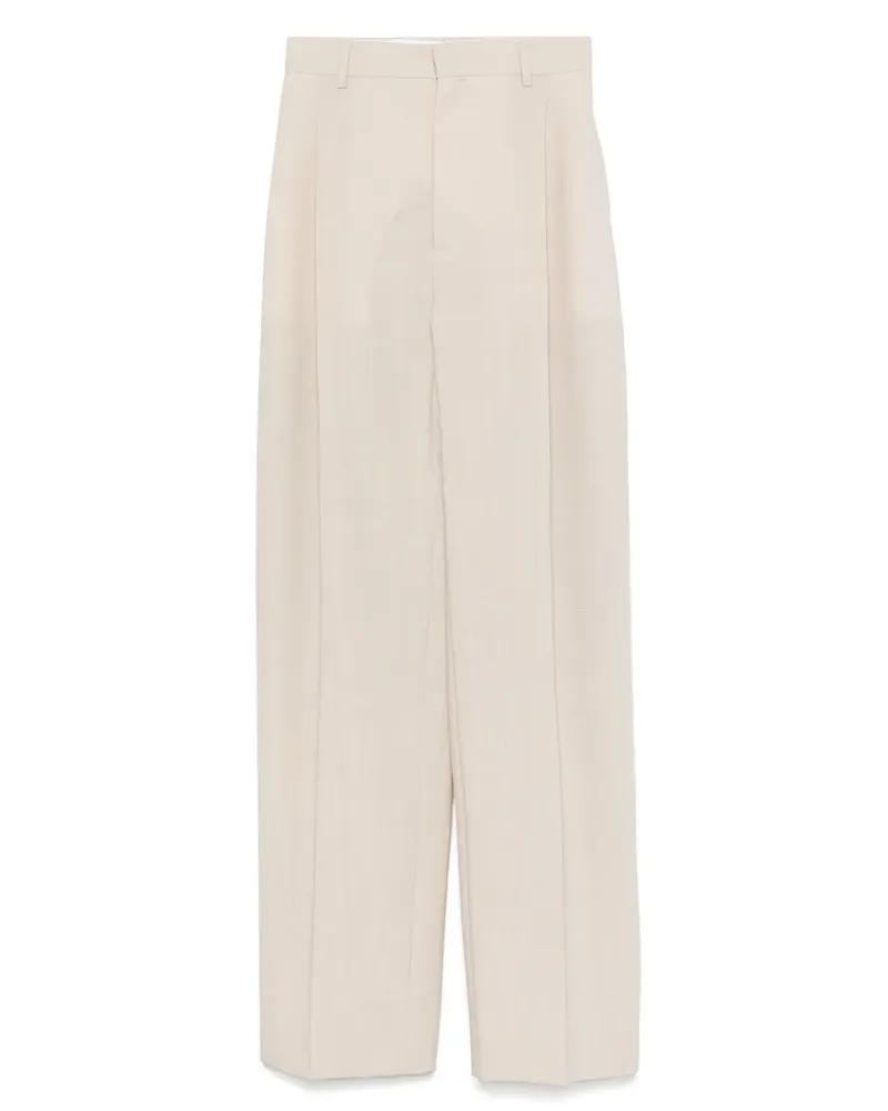 WARDROBE.NYC Hose mit Bundfalten - Nude Nude
