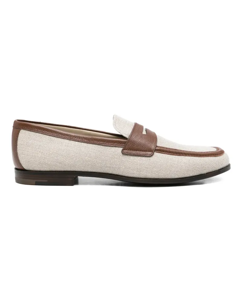 Church's panelled leather-trim loafers - Nude Nude