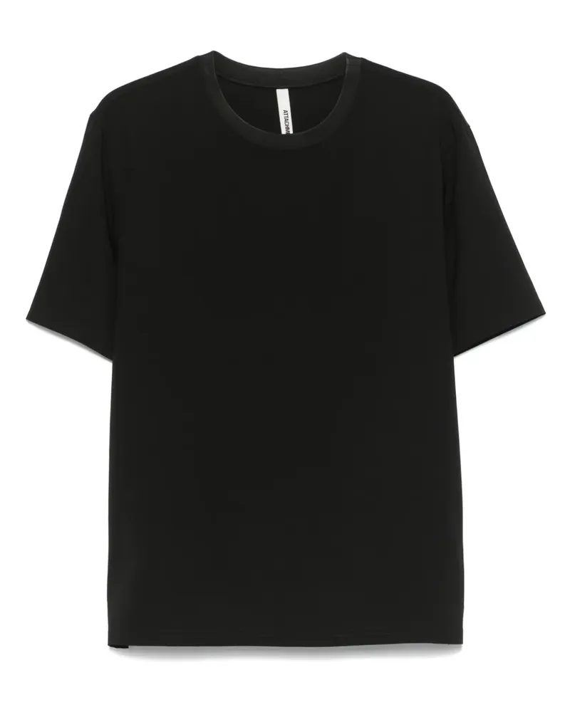 ATTACHMENT T-Shirt mit rundem Ausschnitt - Schwarz Schwarz