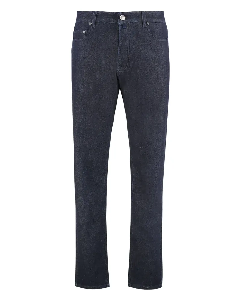 MOORER Jeans im Five-Pocket-Design - Blau Blau