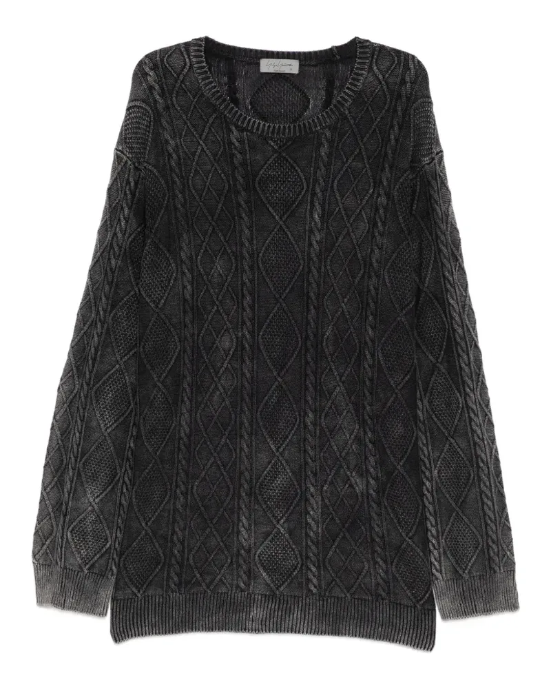Yohji Yamamoto Alan cable-knit sweater - Grau Grau
