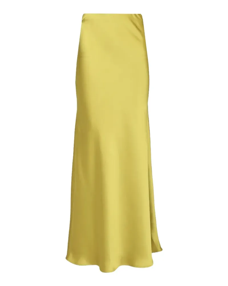 Al Duca D’Aosta 1902 satin elasticated-waist maxi skirt - Gelb Gelb