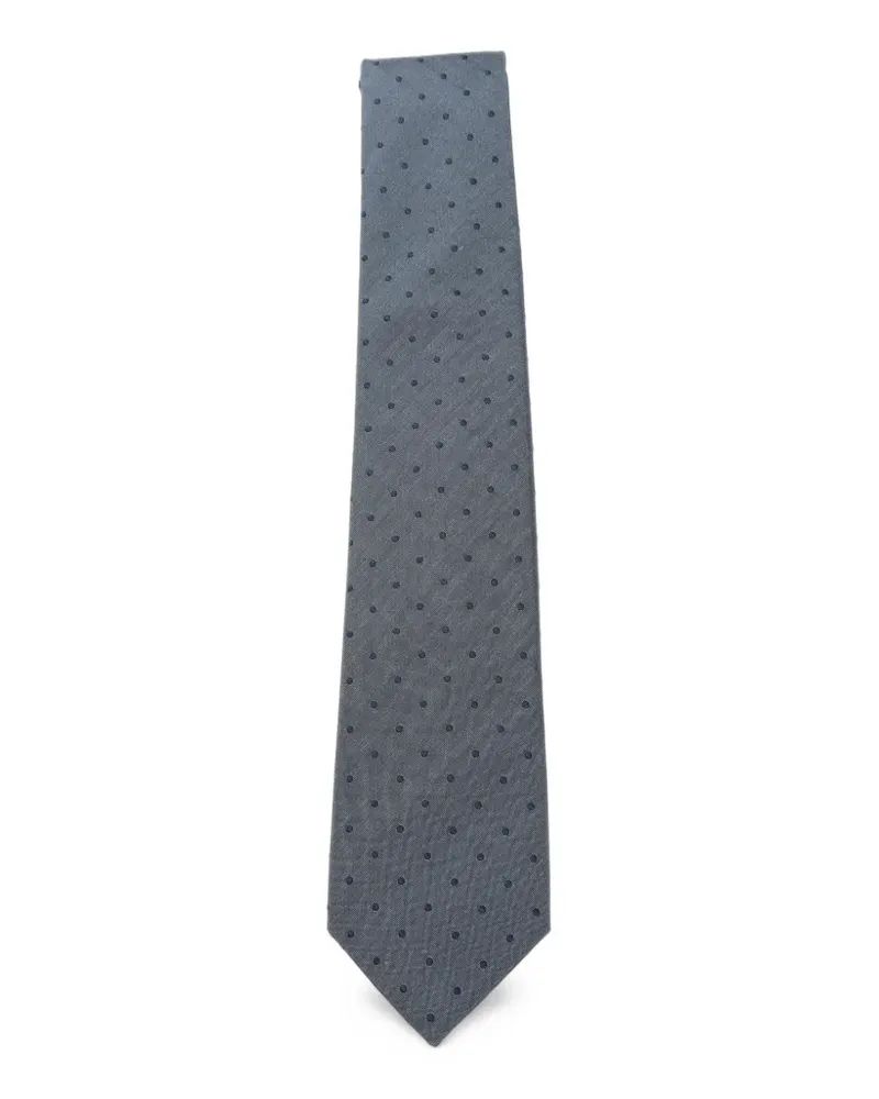 BARBA polka-dot tie - Blau Blau