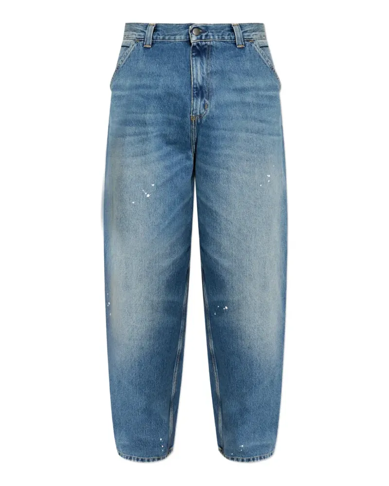 Carhartt WIP paint-splatter carpenter jeans - Blau Blau