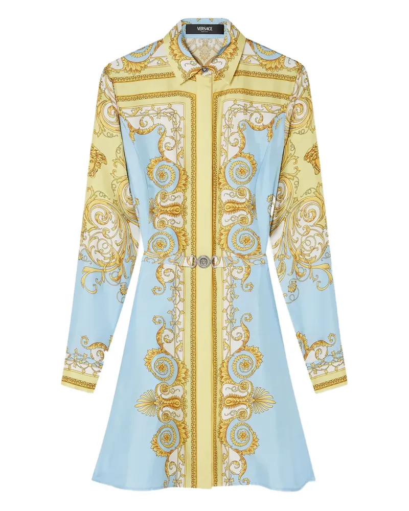 Versace Midikleid aus Seide - Blau Blau