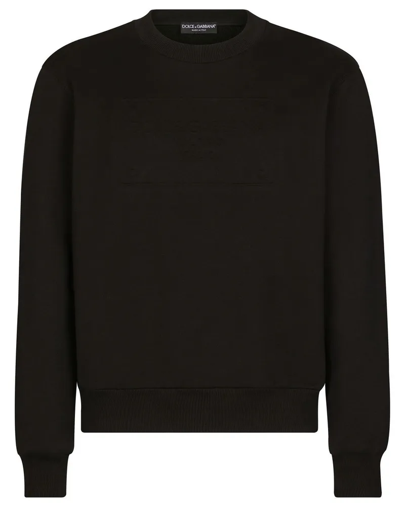 Dolce & Gabbana Sweatshirt mit Logo-Prägung - Schwarz Schwarz