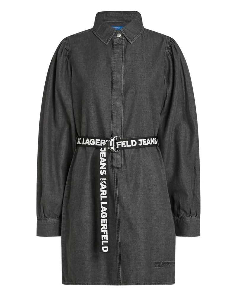 Karl Lagerfeld Jeanskleid mit Gürtel - Grau Grau