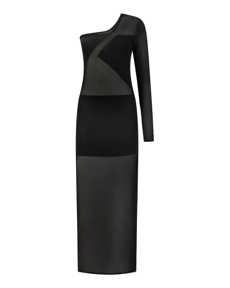 GAUGE81 Loralai One-Shoulder-Maxikleid - Schwarz Schwarz