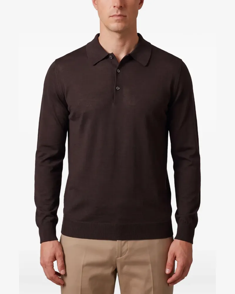 John Smedley Belper Poloshirt - Braun Braun