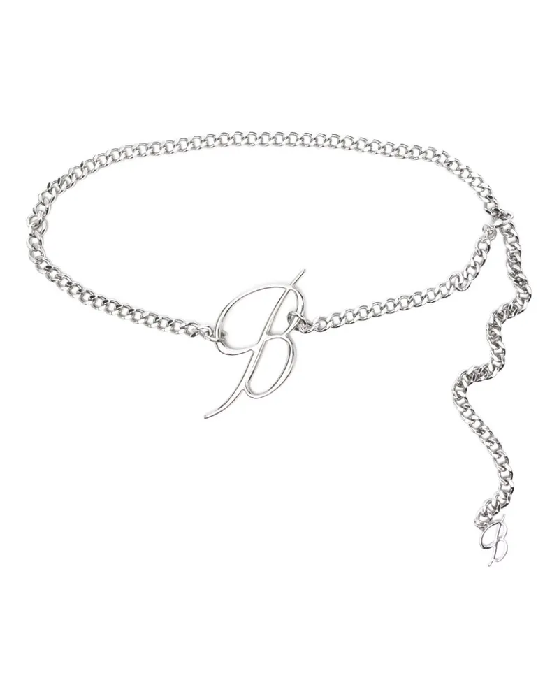 Blumarine Kettengürtel mit Logo-Anhänger - Grau Grau