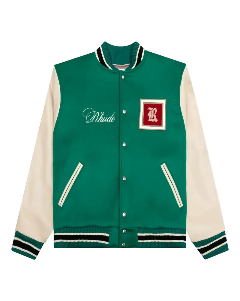 RHUDE Bomberjacke mit Kachelmuster - Grün Grün