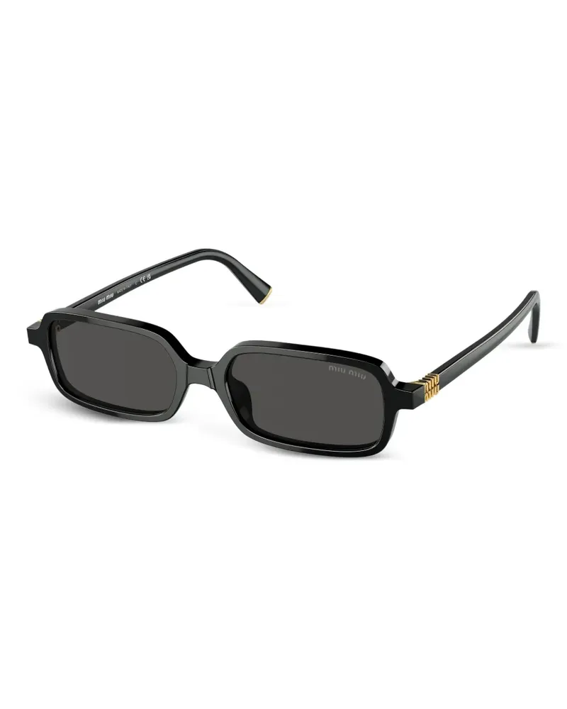 Miu Miu Sonnenbrille mit eckigem Gestell - Schwarz Schwarz
