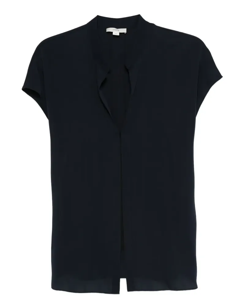 Vince Bluse mit V-Ausschnitt - Blau Blau