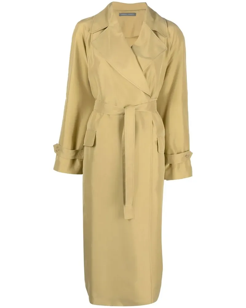 Alberta Ferretti Trenchcoat im Wickelstil - Nude Nude