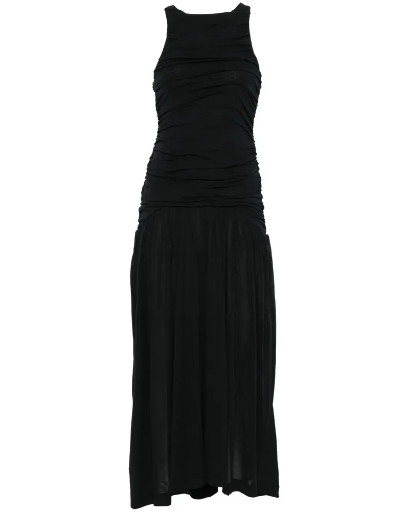 BITE Studios Waved Maxikleid - Schwarz Schwarz