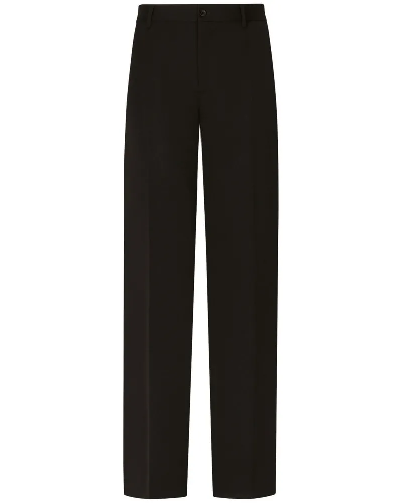 Dolce & Gabbana Klassische Hose mit Bügelfalten - Schwarz Schwarz