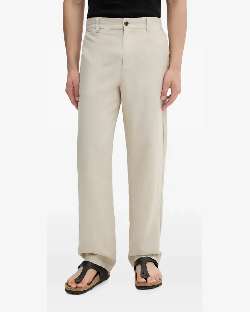 LES DEUX Gerade Hose mit elastischem Bund - Nude Nude