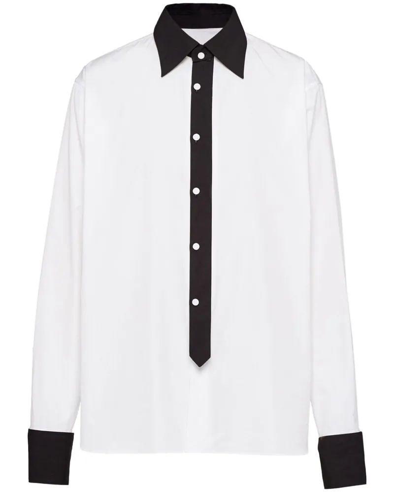 Prada Hemd im Deconstructed-Look - Weiß Weiß