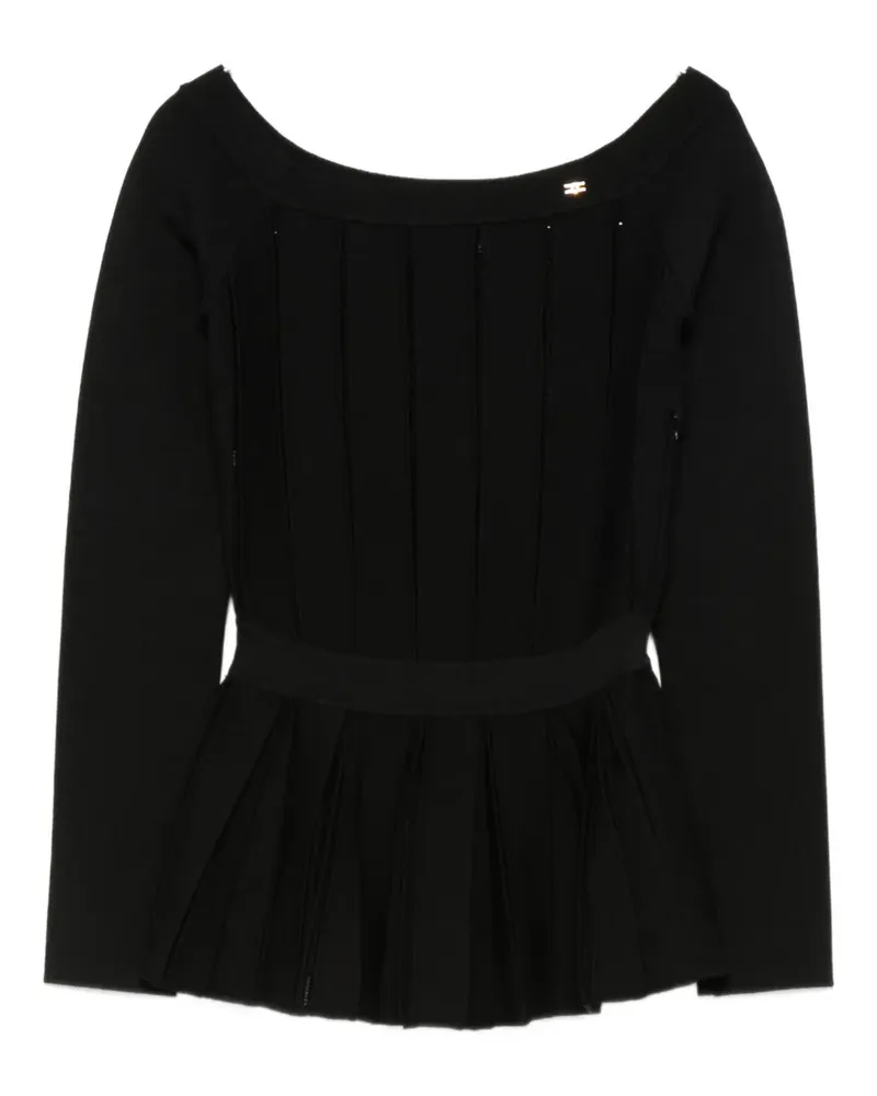Elisabetta Franchi Pullover mit U-Boot-Ausschnitt - Schwarz Schwarz