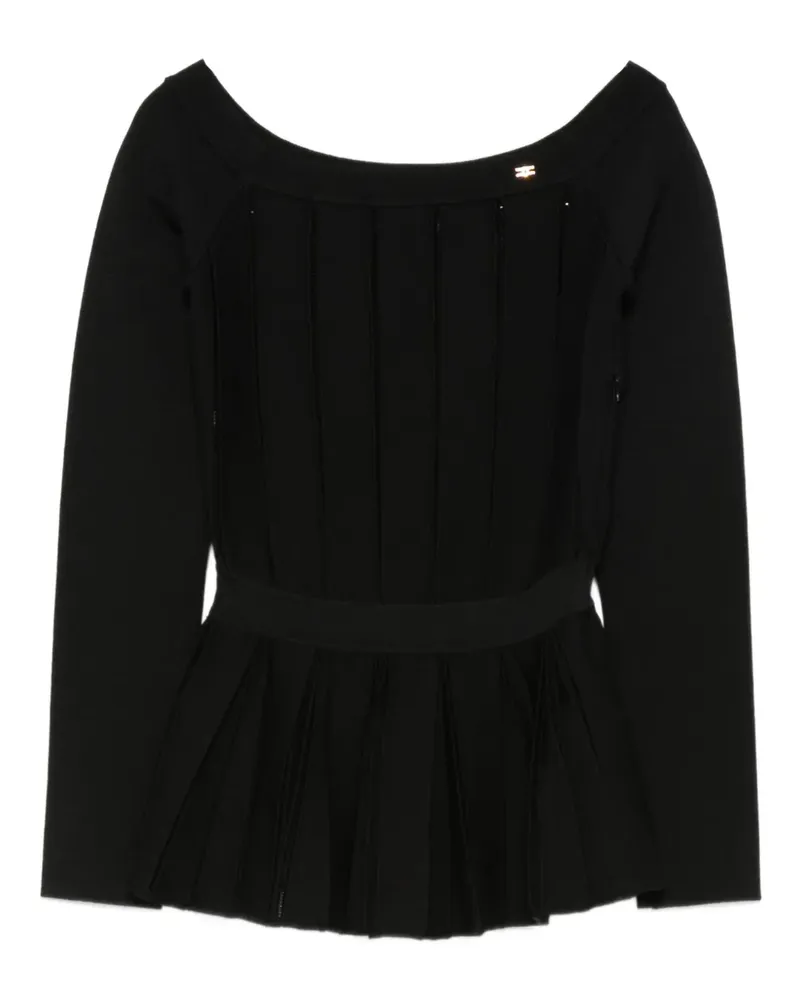 Elisabetta Franchi Pullover mit U-Boot-Ausschnitt - Schwarz Schwarz