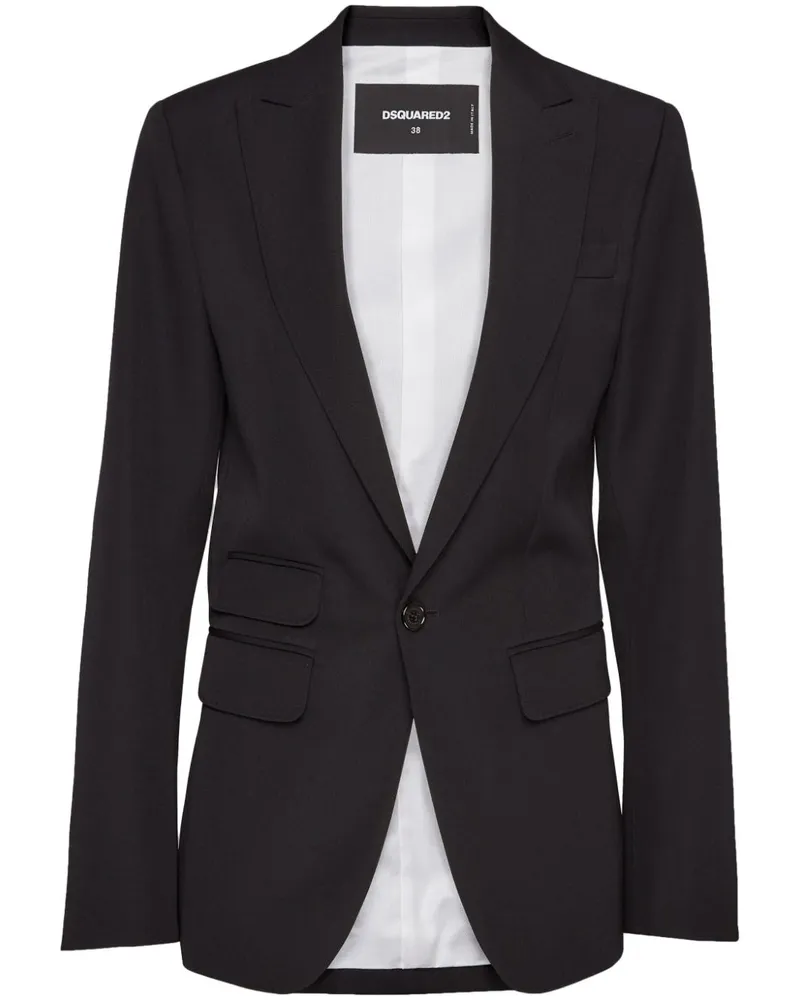Dsquared2 Einreihiges Sakko - Schwarz Schwarz